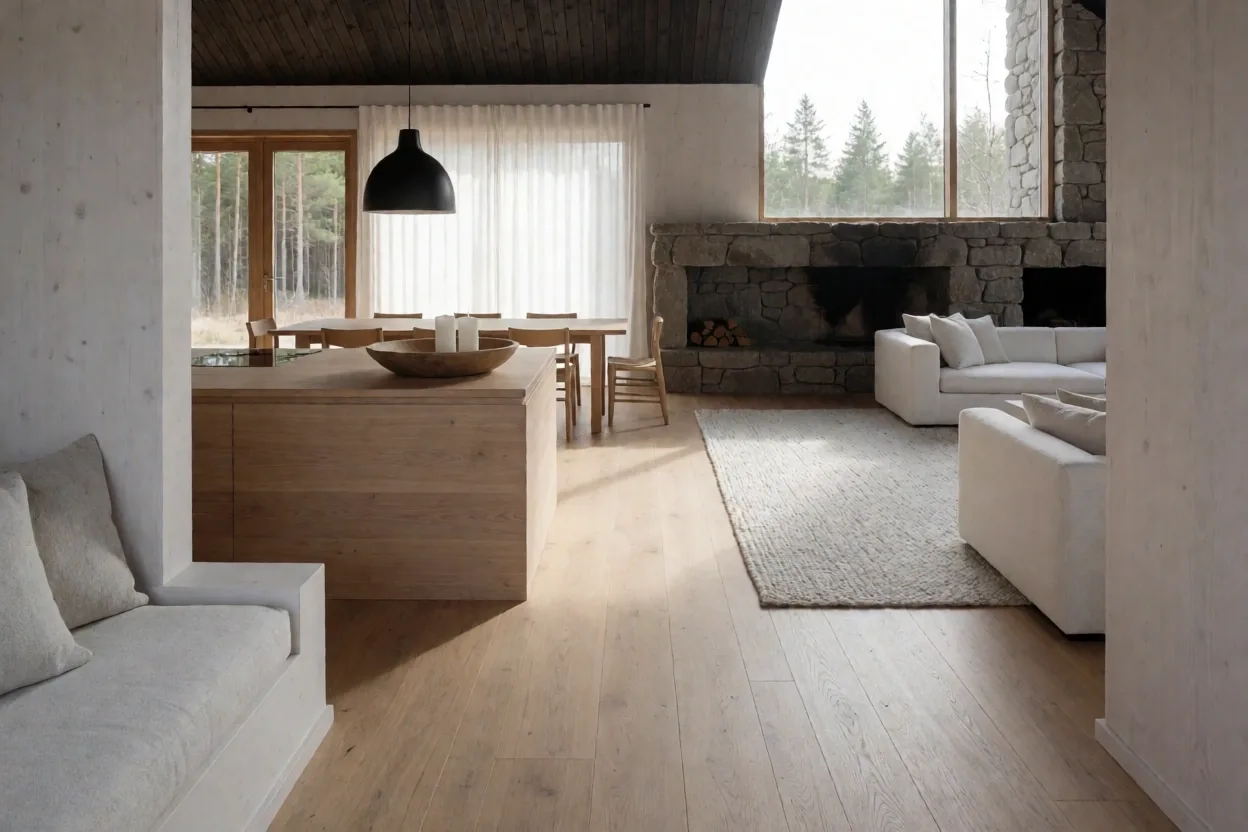 Living space with forest view
